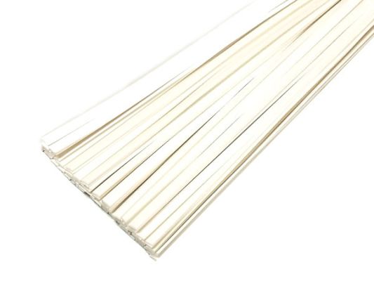 Plastic welding rods PE-HD 8x2mm Flat White 1kg rods